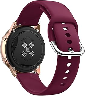 NovStrap Huawei Watch Gt6 41mm Gt4 41mm Gt5 41mm ile Uyumlu Kordon (18mm Pimli) Yumuşak Jel Silikon Kayış 15-KIRMIZI KOYU