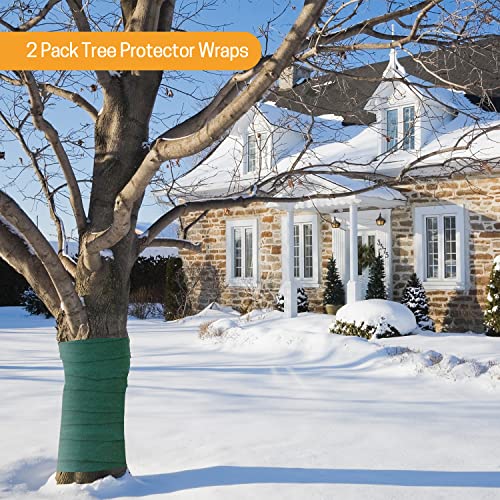 Zelarman 2 Pack Tree Protector Wraps - Total 130 Foot Cold-Proof Tree Trunk Tape Wrap Plants Freeze Protection Bandage Wrap Guard For Warm-Keeping & Moisturizing #TOP4