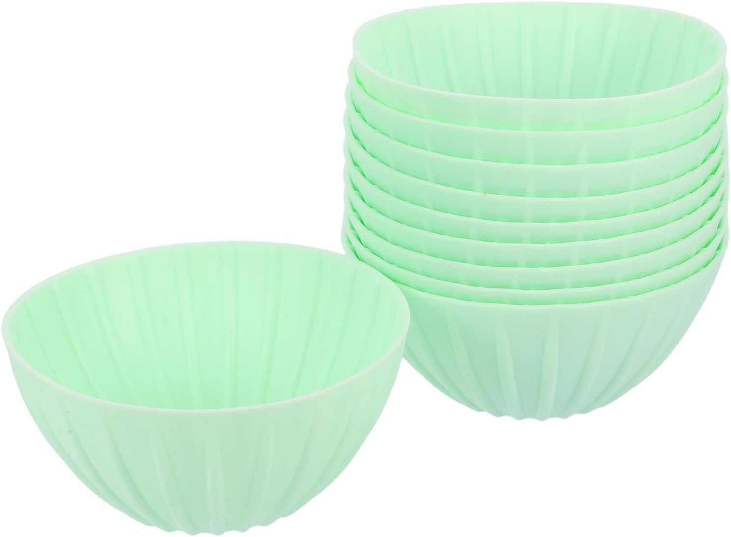 10pcs Silicone Bread Rising Basket Set, round Sourdough Proofing Bowls, Green Non-stick Fermentation Bowls for Artisan Bread Baking and Dough Proofing