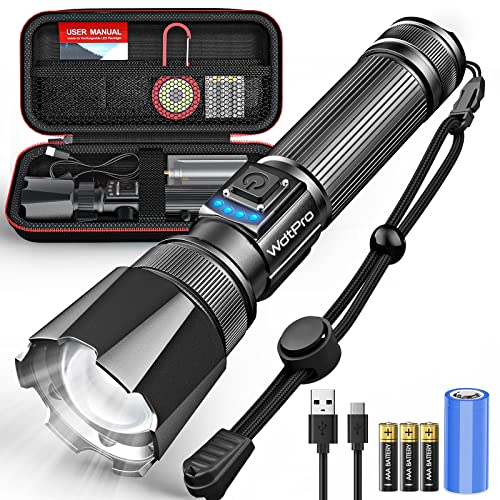 Wdtpro Led Rechargeable Flashlights High Lumens And Rechargeable Flashlight With Dual Switch #TOP1