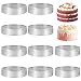 Produktbild Gokelomg 10 StüCk Runder Edelstahl-Tortenring Tower Pie Kuchenform Backwerkzeuge Perforierter Kuchen Mousse, 8 Cm
