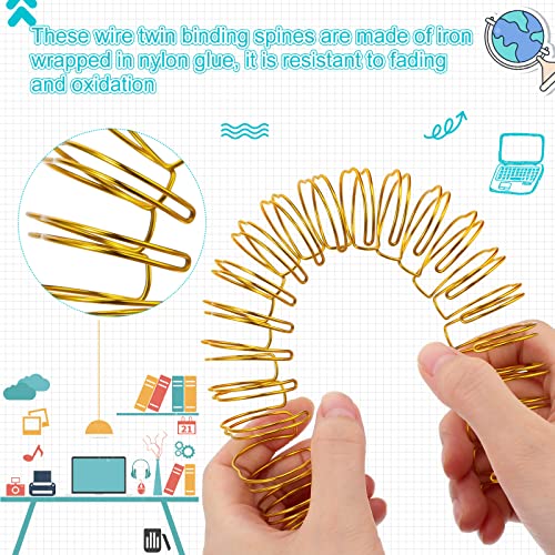 image for Chengu 20 Pcs Cinch Wire Binding Wire Twin Binding Spines Twin Loop Sp
