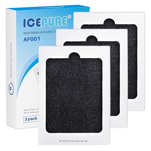 Image of ICEPURE AF001 Refrigerator Air Filter Replacement for EAFCBF, Pure Air Ultra, PAULTRA, SCPUREAIR2PK, 242047801, 242061001, 241754001, 241754002, PS1993820, 7241754001, 3Pack