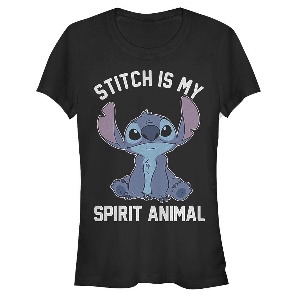 Lilo & Stitch - Stitch "Spirit Animal" Bisiklet Yaka Tişört Kadın