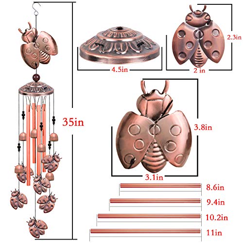 Solawindchime Insect Wind Chimes Outdoor, Insect Memorial Wind Chime, Gift Wind Chime, Insect Lovers Wind Bell, Gifts For Women, For Home, Garden, Indoor, Outdoor Decoration, Garden Ladybug Wind Chime #TOP2