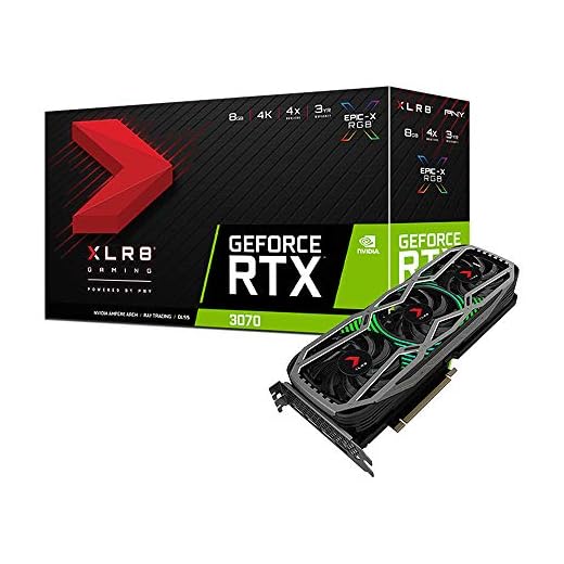 PNY GeForce RTX™ 3070 8GB XLR8 Gaming REVEL EPIC-X RGB™ Triple Fan Graphics Card