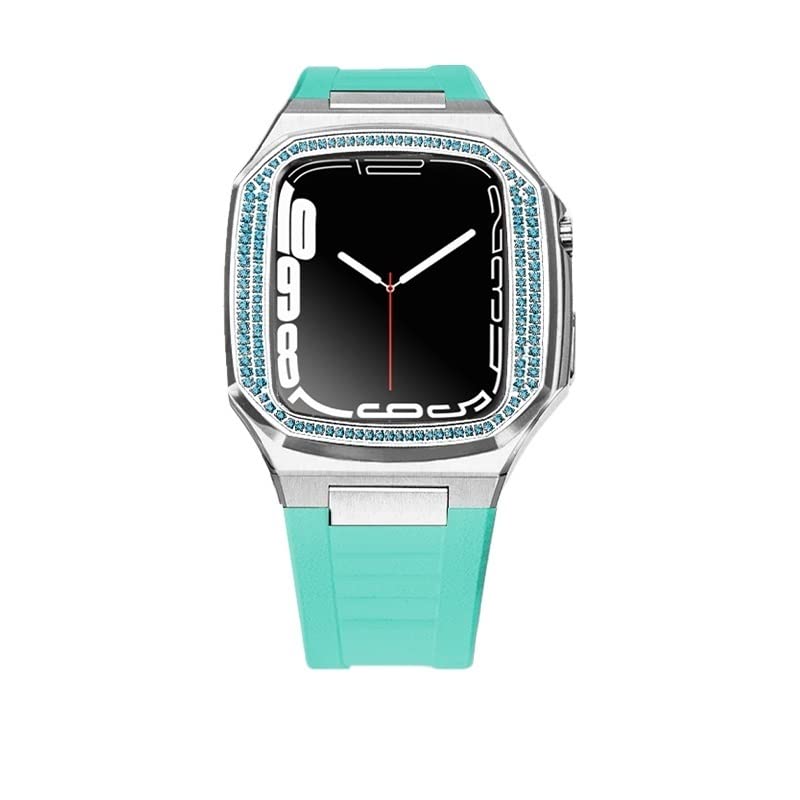 Kit modification luxe Apple Watch avec bracelet caoutchouc premium SCHIK