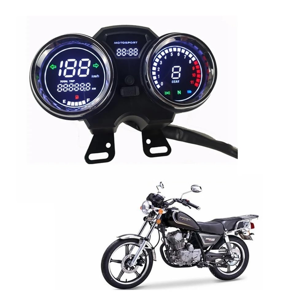 Cuentakilómetros digital para motocicleta, tacómetro y odómetro para GN125, GN150, GN 125, EN125, GSX125, QS125, Yes125. Instrumento digital para motocicleta.