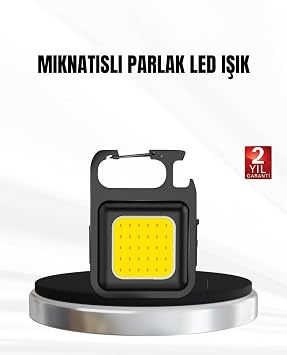 YamanHobi  arjl  COB LED Anahtarl k Fener   4 Modlu, Manyetik ve Katlanabilir Standl