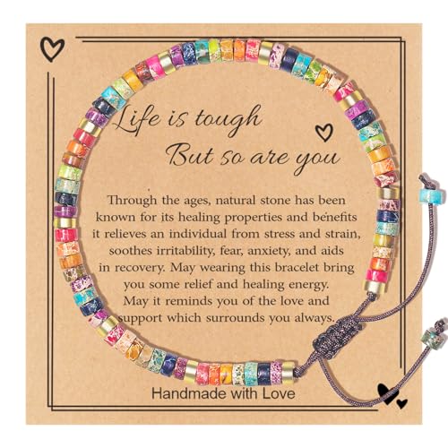 Inspirational Gifts Bracelets for Women Unique Birthday Gifts Healing Beaded Bracelets Small Gifts Get Well Soon Gifts for Women Best Friends Coworker Mothers Day Mom Daughter Wife on Easter