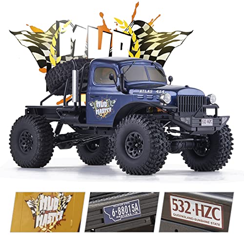 Image of BEEZRC RocHobby 1 /10 Atlas RC Crawler, 4WD with Lighting, 2.4GHz RC Rock Truck, Off Road Hobby Grade, Remote Control Car for Adults, Need to Complete with Battery (Blue)