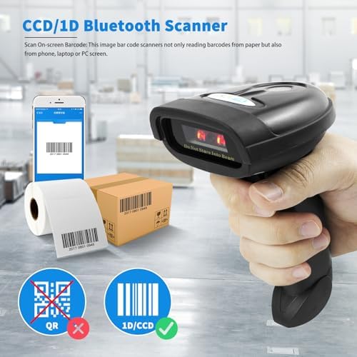 NETUM Bluetooth Barcode Scanner, Support 2.4G Wireless & Bluetooth & Wired Alternate view