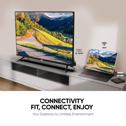 Nikai FHD LED Smart TV, Built-In Wi-Fi, 2 HDMI, Quad Core Processor, Ultra-Slim Design, Sleep Timer, Auto Power Off, NTV4300SLEDT 2 Years Warranty