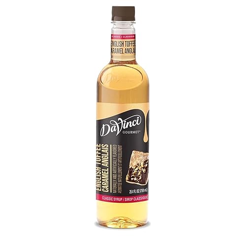 Davinci Gourmet 13316 Davinci Classic Flavor Jarabe - Botella de Plástico 750Ml Toffee Inglés