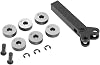 7pcs Steel Knurling Tool 0.512mm Diagonal Wheel Linear Knurl Set Lathe Cutter Machine