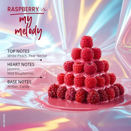 Image of Riya Melody Raspberry Candy Trending New Luxury Perfume for Women |Long Lasting Fragrance | Jasmine, Amber, White Peach Notes| Eau De Parfum for Girls - 50 ml