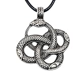 Dragon Necklace Norse Viking Snake Ouroboros Talisman Pagan Wicca Spiritual Jewelry (4108S)