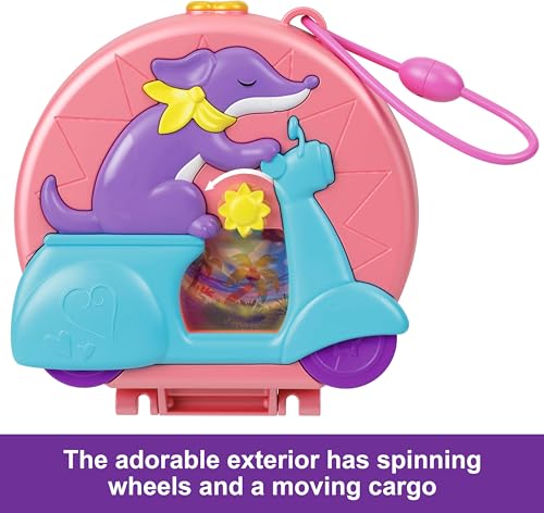 Polly Pocket Adventure Moped Compact con 2 muñecas y accesorios miniatura 3