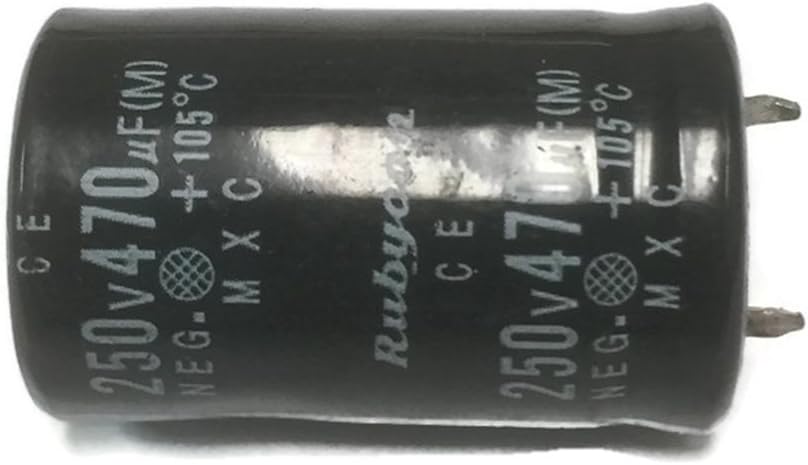 Rubycon Set of 1, 105°C Electrolytic Capacitor 470uF 250V (470 mfd 250V) 20% Radial, 13/16" x 1 3/8" (21x35mm)