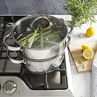 Oster Dutch Oven with Steamer Basket 3-Quart - Sangerfield Stainless Steel, Stovetop Steamer for Vegetables, Rice & Tamales, Dishwasher Safe — image 3