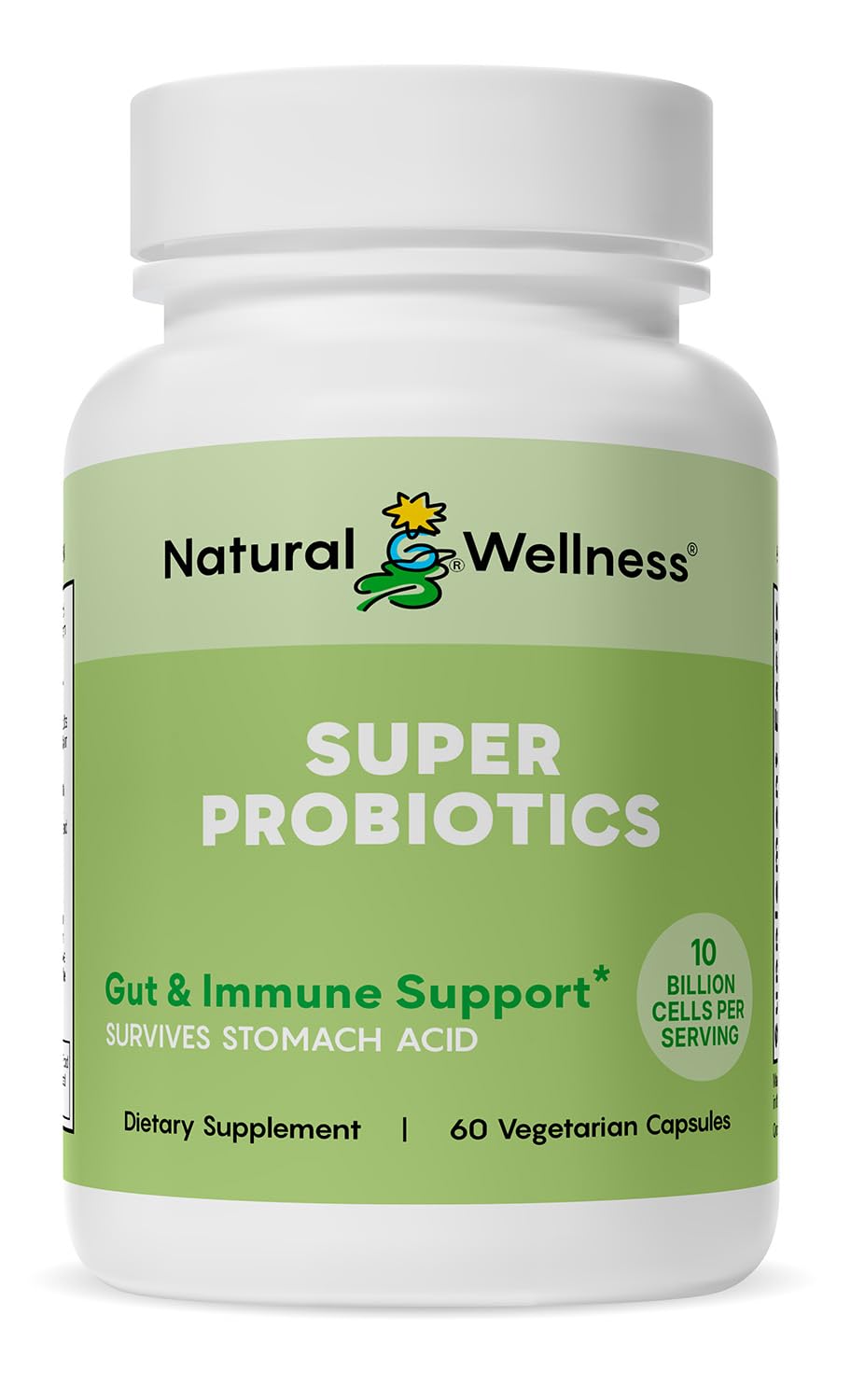 Super Probiotic + Prebiotic Blend – 10 Billion CFUs with 8 Strains – Probiotics for Women & Men for Digestive Health, Gut Balance & Immune Support – Non-GMO, 30-Day Supply