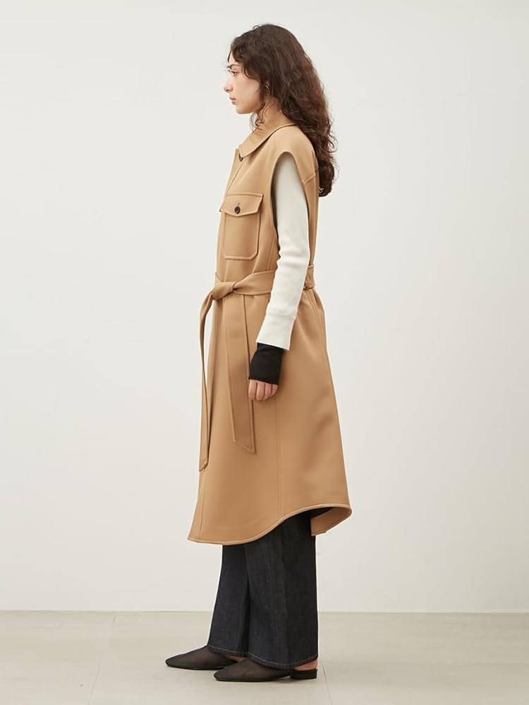 Amazon | [ミラオーウェン] リバーライクステンカラーロング