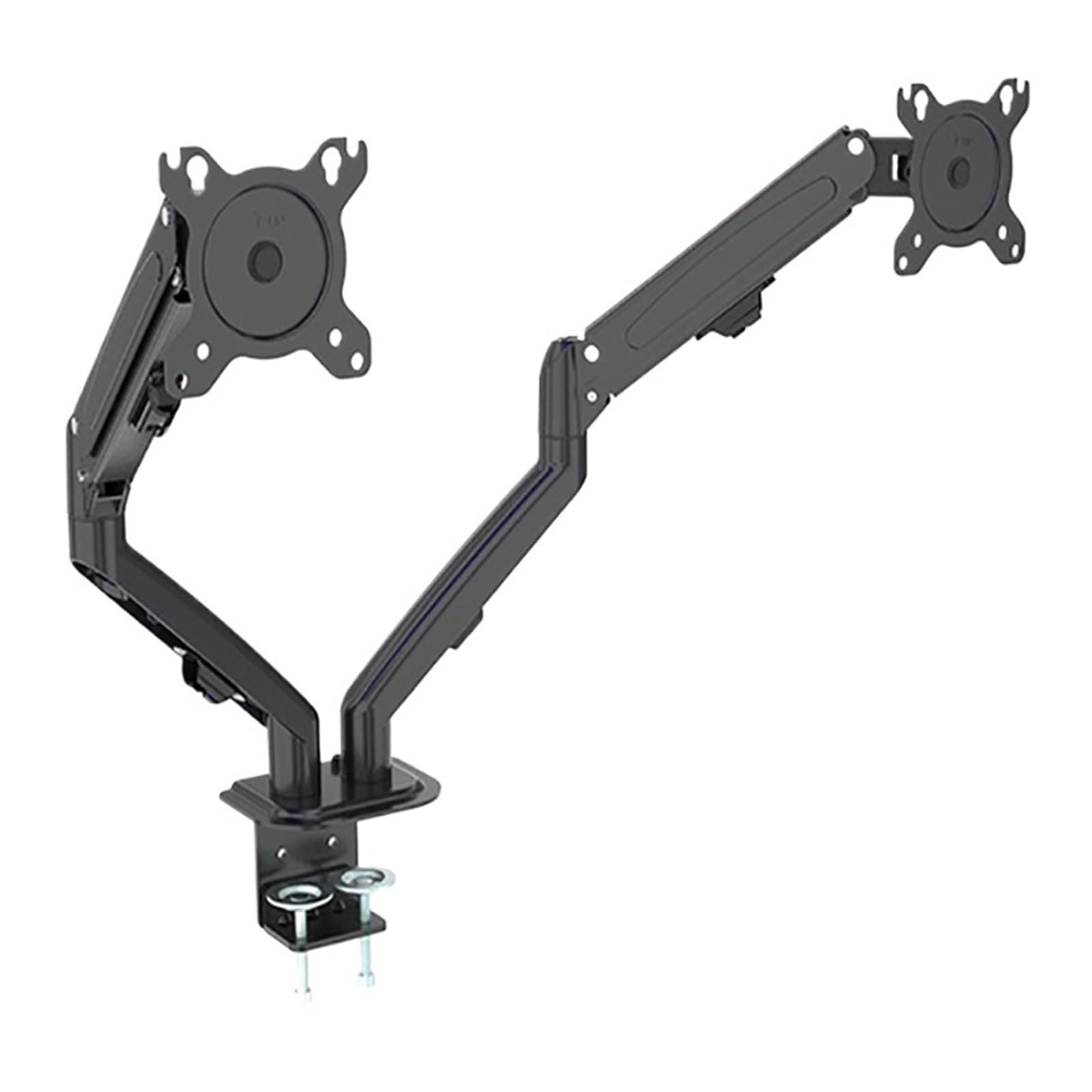IKPGBZXM G08-24 Dual Monitor Desk Mount Bracket 13 to 27 Inch with Swivel and Tilt Adjustment(White)