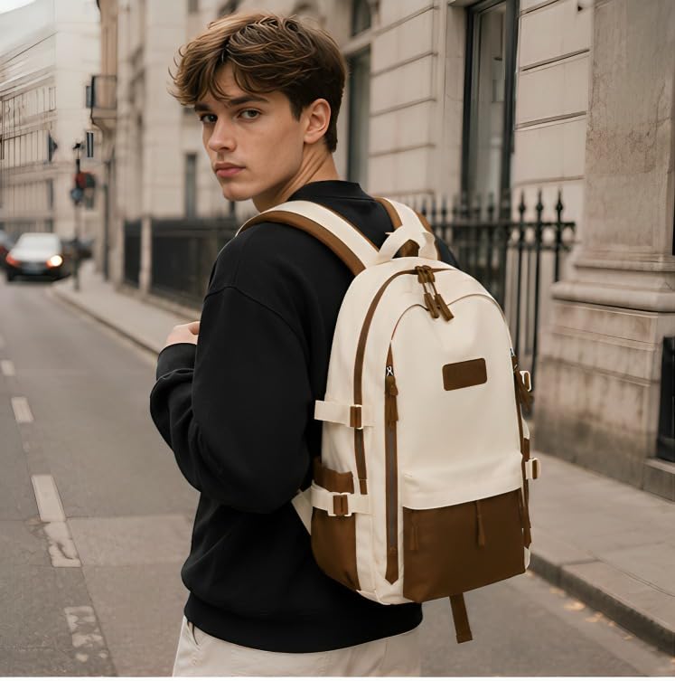 Buy ARISEN BAG Unisex Korean Style Laptop Backpack Stylish Casual Backpack for Men And Women School,College and Travel 40 L Backpack (Brown) at Amazon.in - Image 7