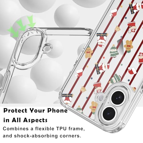Coque iPhone 16 Plus antichoc Noël transparente contre les chutes - 3
