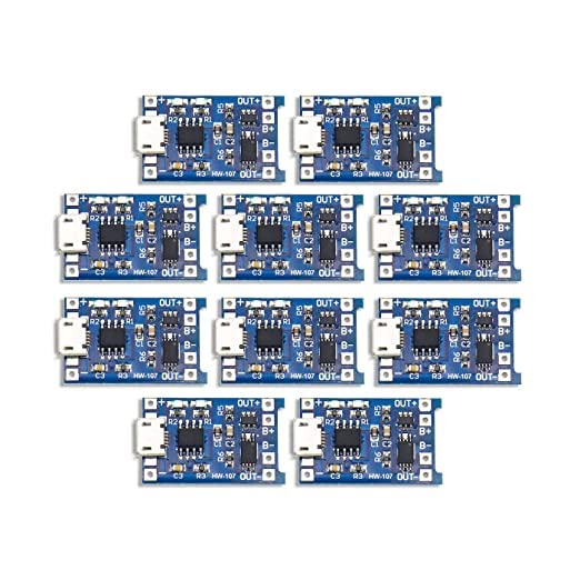 S P TP4056 Micro USB Lithium Battery Charging Converter with Overcharge Discharge Over-Current Protection Charging Board (5V,18650) , Pack of 10-picture-20
