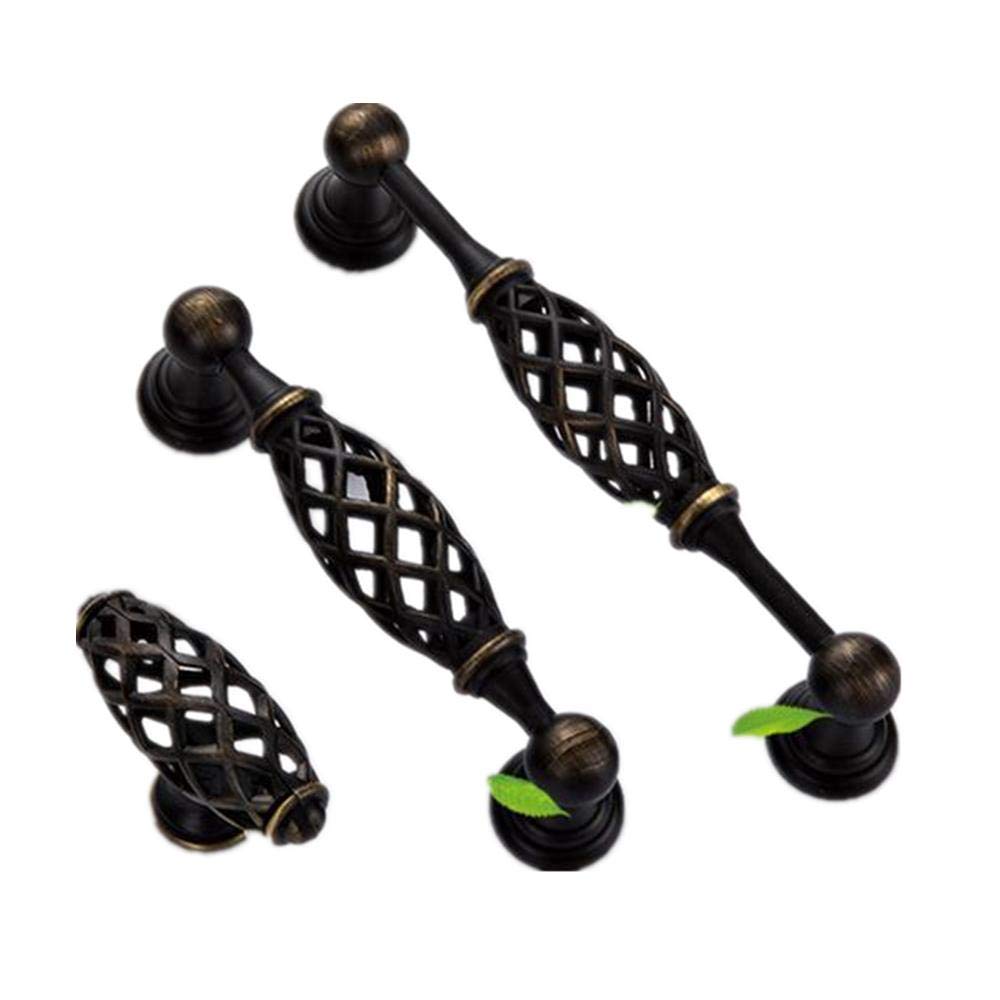 Stnyanxd 128Mm Antique Cabinet Drawer Handles 4Pcs Birdcage Door Handle Vintage Furniture Kitchen Closet Handle Pull 96Mm(128Mm)