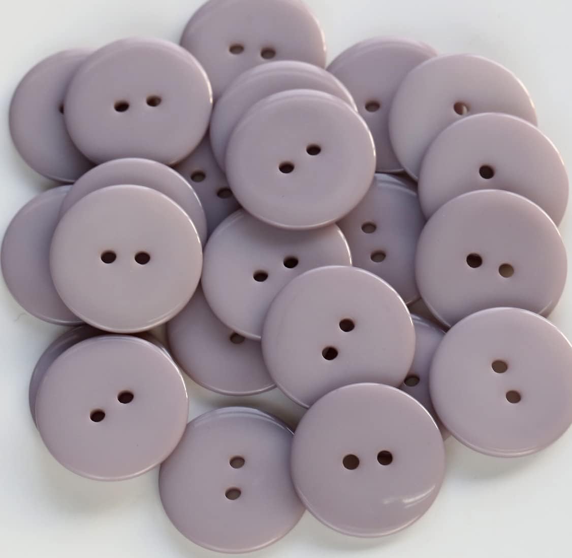 1 Inch (25mm) White Buttons Two Holes Resin Button for Sewing and Craft Pack of 100pcs