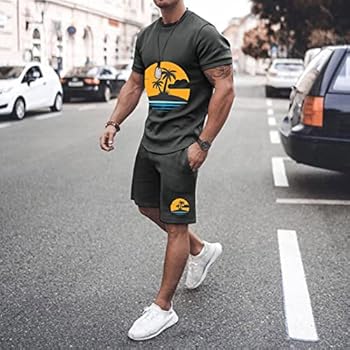 Workout Top Bottom Sets voor Mannen 2024 Heren Pak Mens Zomer
