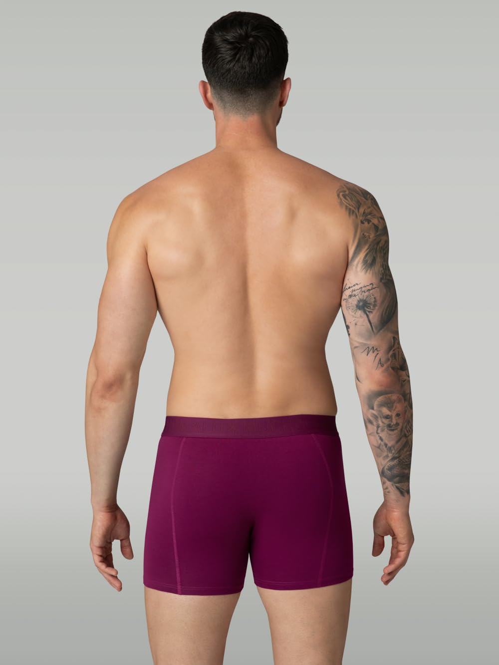 Muchachomalo Calzoncillos para Hombre, Ropa Interior Lisa de Algodón para Hombre, Pack de 4 Unidades, Bóxers Lisos de Corte Clásico con Cintura Elástica