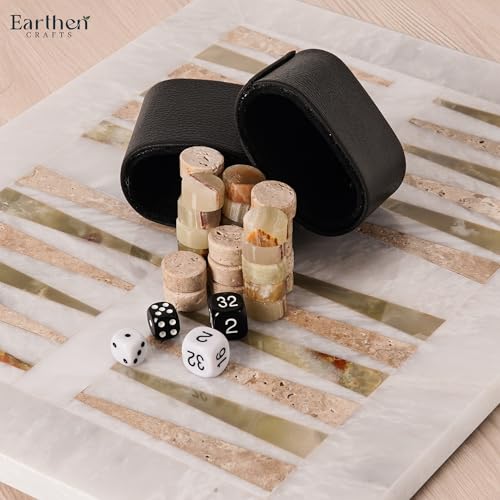 Set clásico de backgammon de mármol de 16 pulgadas miniatura 5