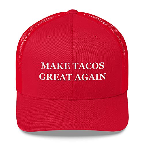 Texas Swagger Make Tacos Great Again Trucker Hat Funny Meme Hat MAGA Hat Satire Cap Taco Cap Red