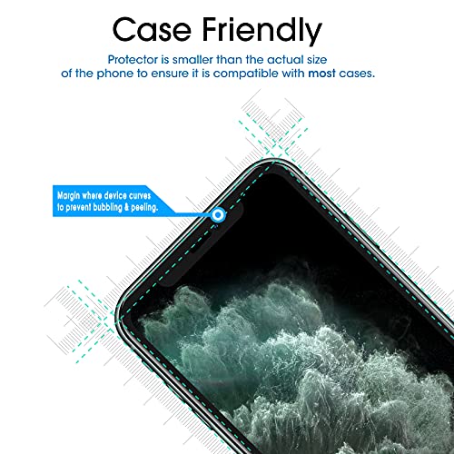 Image of amFiIm OneTouch for iPhone 11 Pro Max Screen Protector 6.5 inch Tempered Glass | Auto-Alignment, 30s Install, Bubble Free, 9H Hardness, Scratch & Drop Protection, HD Clear, Case Friendly, 2 Pack (11P-6.5'')