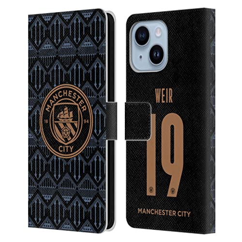 Étui iPhone 14 Plus Man City Caroline Weir coque portefeuille cuir Manchester City
