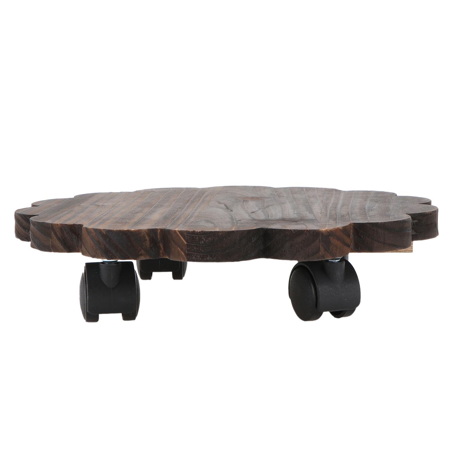 Plateau à roulettes en bois pour pots de fleurs avec roues robustes