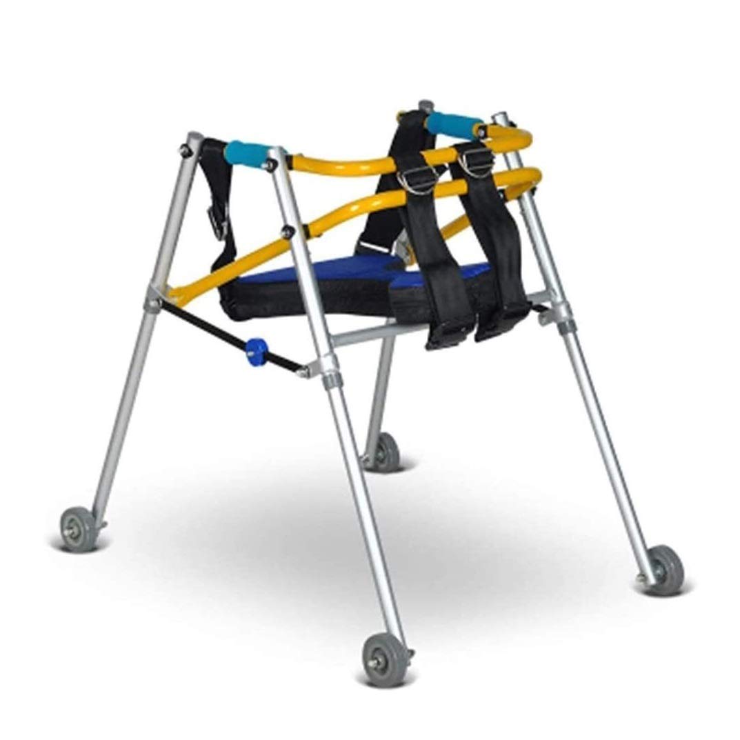 Andador para ancianos, Rollator Mobility Walker, Rollador de rehabilitación infantil Walker, Walker de transmisión ligera plegable, ADID for caminar con movilidad for niños con asiento acolchado y rue