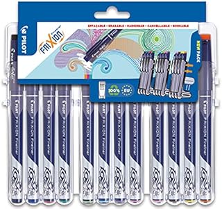 Pilot FriXion Erasable Fineliner Set of 12 Assorted Colours Fine Tip, 3131910537205