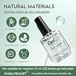 Top Coat Nail Polish Clear: Quick Dry Nail Polish No Chip High Shine Long Lasting Glossy Fast Air Dry Non Toxic Top Coat for Nail Art Manicure Salon Quality - Image 2