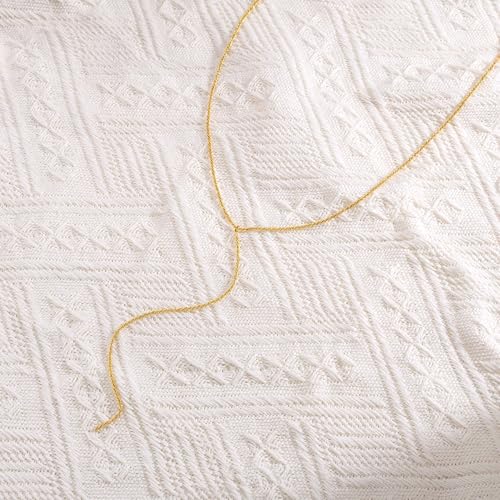 Robaice Gold Lariat Long Necklace for Women, Statement Y Body Chain, Sexy Dangle Drop Beach Boho Bolo Cleavage Necklace for Vacation or Prom by Robaice - Used condition - Image 5