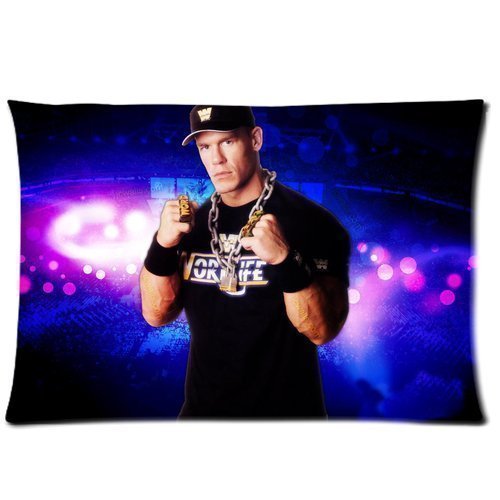 Custom Fashionable John Cena Queen Size Rectangle Zippered Pillow Cases 20x30(TWIN SIDES)