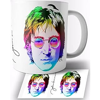 John Lennon Tasse en Céramique Blanche 325ml Mug - Les Beatles, Paul McCartney, John Lennon, RIngo Starr, George Harrison