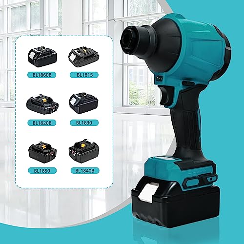 Compressed Air Duster Machine for Makita, Cordless Brushless Inflator Cleaner Duster Leaf Blower, for Cleaning dust, Hair,Inflating Swimming Pools and Inflatable beds, Vacuum Compression - Thumbnail 2