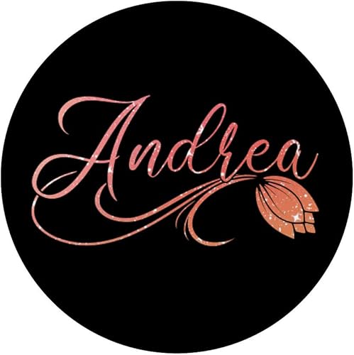 Miniatura 3 de Andrea Nombre Nombre Floral Tulip Flores Diseño Rosa PopSockets PopSockets Swappable PopGrip