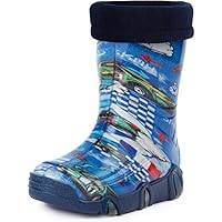 Ladeheid Children's Wellington Boots Swk (Blue Car, 2.5/3 UK)
