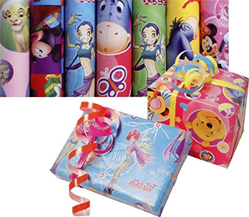 Preisvergleich Produktbild Geschenkpapier, Set aus 6 Rollen, Disney