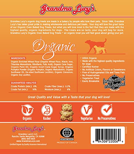 Grandma Lucy's - Organic Baked Dog Treats - Pumpkin - 14Oz #TOP1